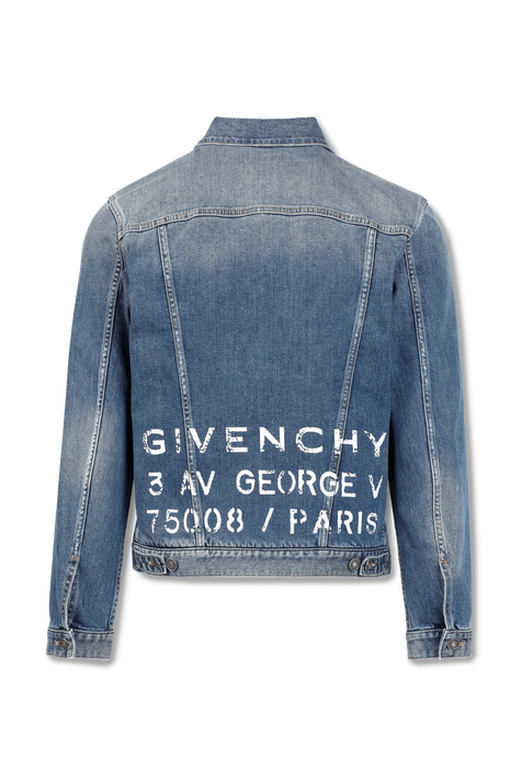 ז'קט ג'ינס כחול עם שפשופים GIVENCHY