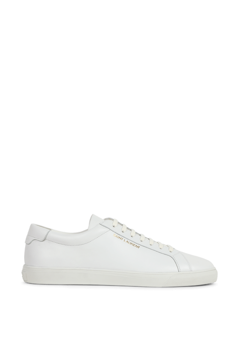 סניקרס אנדי מעור עם לוגו זהוב SAINT LAURENT