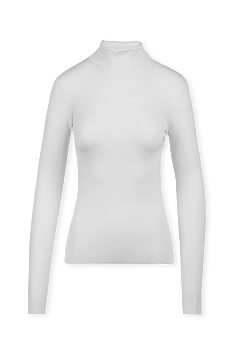 Joseph Roll Neck Silk Stretch in Ivory JOSEPH
