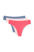תמונה קידמית של Inviswear Mid Rise Thong Lace 3 pack