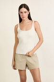 Slim-Fit Stretch Cotton Tank Top תמונת דוגמן קידמית של Slim-Fit Stretch Cotton Tank Top