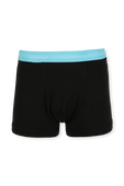 תמונת תקריב של 3pack Trunks With Logo Waistband in Black