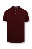 תמונה קידמית של Short Sleeve 2 Buttons Polo Shirt in Wine Red