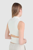 תמונת דוגמן אחורית של Open Back Half-Zip Sweater