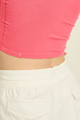 תמונת תקריב דוגמן של Hold Tight Straight Hem Cropped T-Shirt