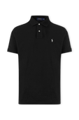 תמונה קידמית של Slim Fit Polo Shirt in Black