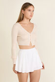 Ribbed Merino Wool Collared Sweater תמונת דוגמן קידמית של Ribbed Merino Wool Collared Sweater