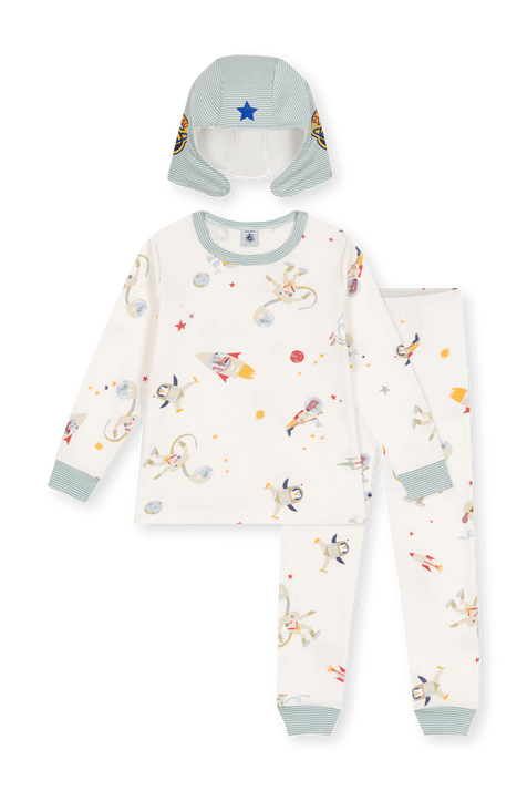 סט פיג'מה וקסדת אסטרונאוט - גילאי 3-4 שנים PETIT BATEAU