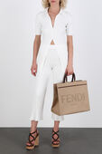 תמונת דוגמן קידמית של Sunshine Canvas Large Bag in Beige