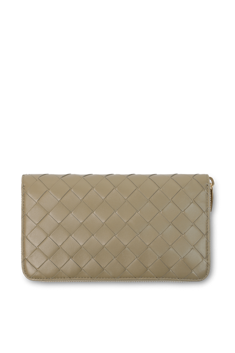 ארנק שתי וערב מרוכסן מעור BOTTEGA VENETA