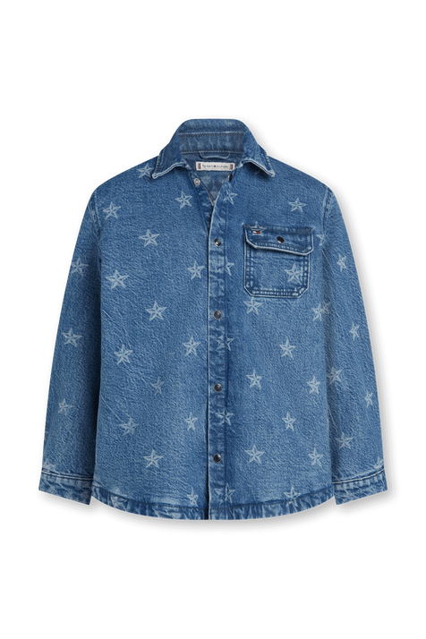 חולצת ג'ינס מכופתרת  - גילאי 8-14 שנים TOMMY HILFIGER KIDS