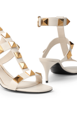 תמונת תקריב של Roman Stud Runway Sandals in Cream