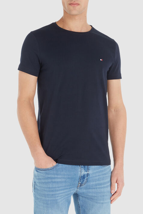 חולצת טי עם צוואורן מעוגל TOMMY HILFIGER