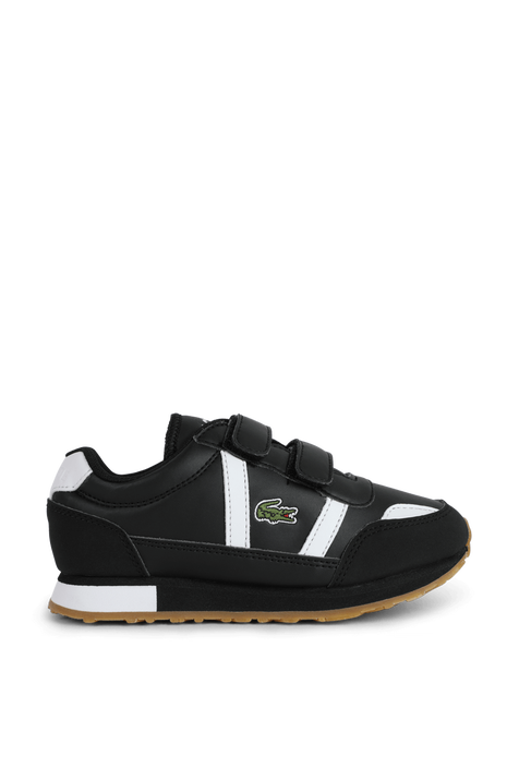 מידות 28.5-33.5 סניקרס שחורות בגימור זמש LACOSTE KIDS