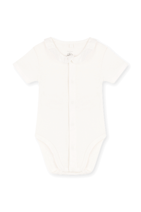 בגד גוף עם צווארון מסולסל - גילאי NB-18 חודשים PETIT BATEAU