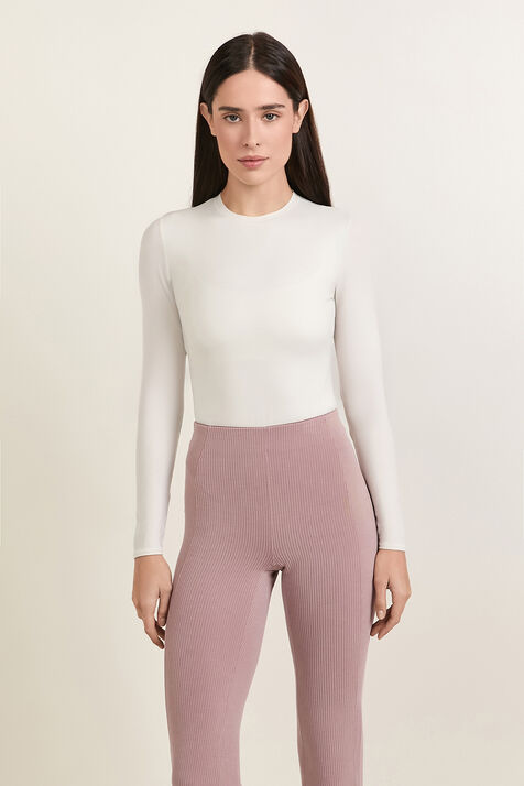 Nulu Crewneck Long-Sleeve Bodysuit