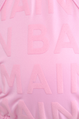 תמונה אחורית של Triangle Bikini Set in Pink Logomania