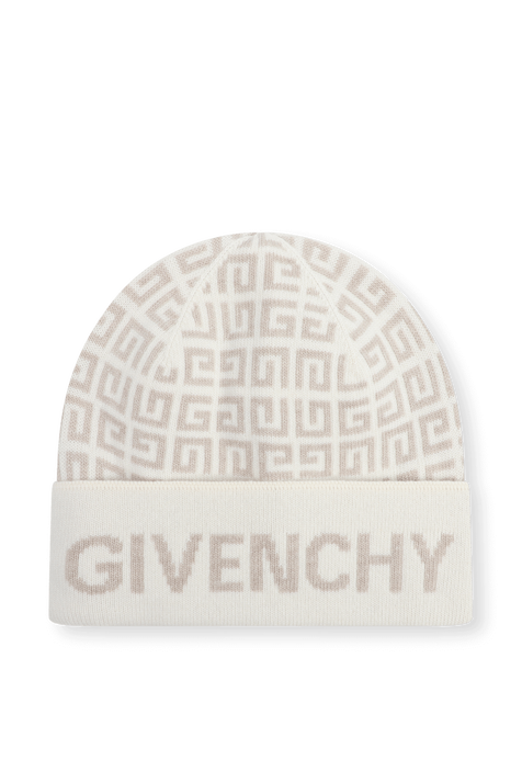 כובע גרב מצמר עם הדפס מונוגרמי GIVENCHY