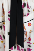 תמונה אחורית של Robe Dress in Pressed Botanical Cream Print