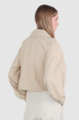 תמונת דוגמן אחורית של Cropped Trench Jacket