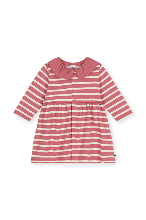 שמלה עם שרוול ארוך - גילאי 6-12 חודשים PETIT BATEAU