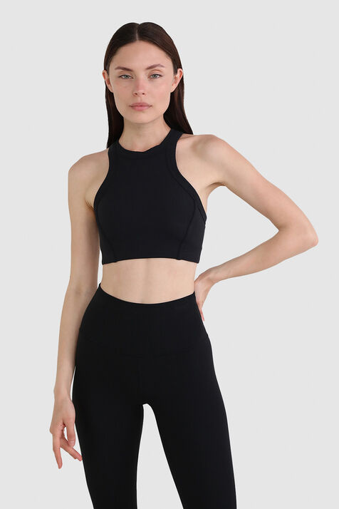 Ribbed Nulu High-Neck Yoga Bra