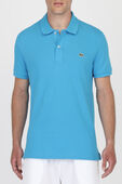 תמונת דוגמן קידמית של Slim Fit Polo Shirt in Blue