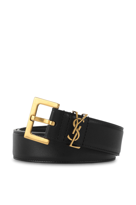 חגורת עור מטאלית SAINT LAURENT