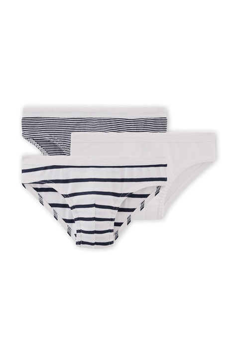 גילאי 2-10 מארז שלישיית תחתונים בדוגמת פסים PETIT BATEAU