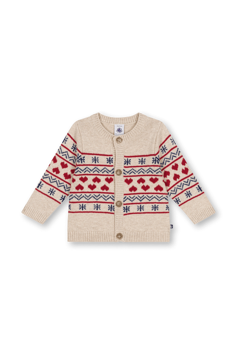 קרדיגן צמר - גילאי 18-36 חודשים PETIT BATEAU