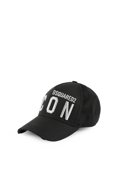 Embroidered Cargo Baseball Cap in Black DSQUARED2