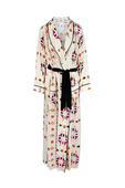 תמונה קידמית של Robe Dress in Pressed Botanical Cream Print