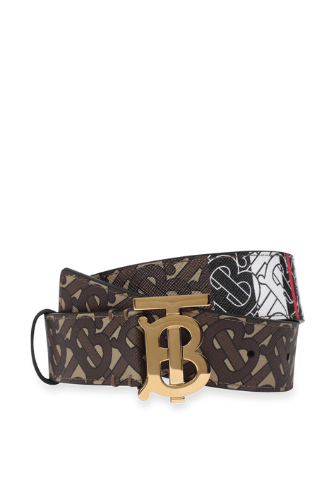 Goldern Monogram Belt in Brown BURBERRY
