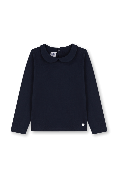 חולצת טי ארוכה עם פפיון פיטר פן - גילאי 6-12 PETIT BATEAU