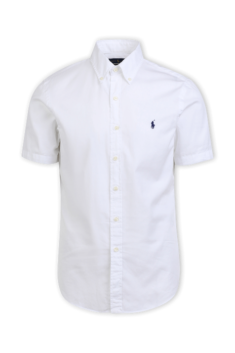 חולצת כפתורים לבנה וקצרה POLO RALPH LAUREN
