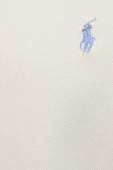 תמונה אחורית של Short Sleeve Knit Polo Shirt in Beige