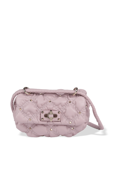 Small SpikeMe Chain Bag in Light Purple VALENTINO GARAVANI