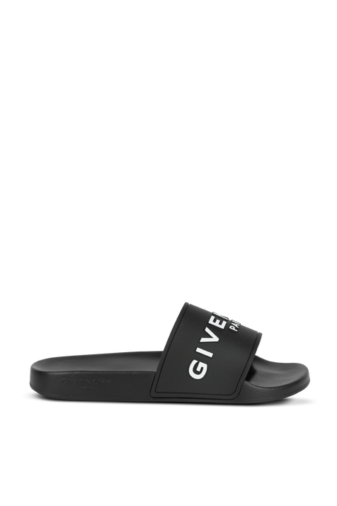 כפכפי סליידס שחורים עם לוגו GIVENCHY