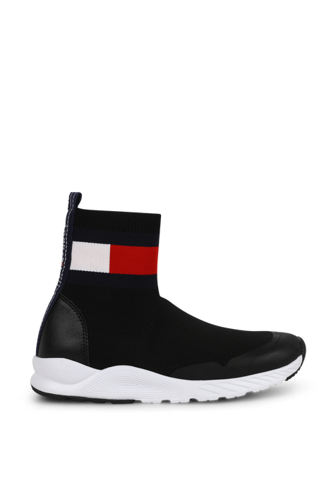 מגפי גרב שחורים - מידה 34 TOMMY HILFIGER KIDS
