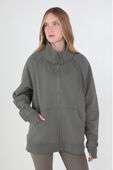 Scuba Oversized Funnel-Neck Full Zip תמונת דוגמן קידמית של Scuba Oversized Funnel-Neck Full Zip