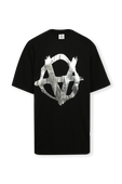 תמונה קידמית של Double Anarchy Tshirt in Black