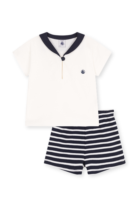 חליפת מלחים - גילאי 18-36 חודשים PETIT BATEAU