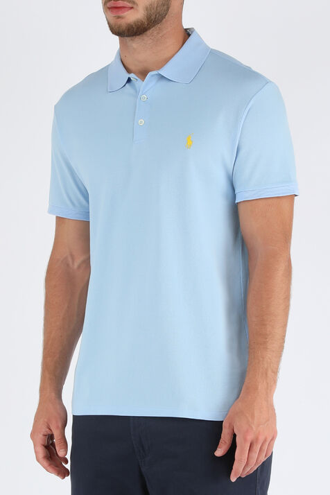 חולצת פולו סלים מכותנה עם לוגו רקום POLO RALPH LAUREN