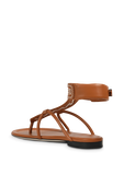 תמונה אחורית של FF Woven Strap Sandals in Brown