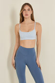 תמונת דוגמן קידמית של Wunder Train Strappy Racer Bra, A/B Cup