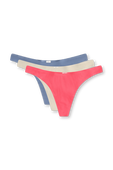 תמונה קידמית של Wundermost Ultra-Soft Nulu Dipped-Waist Thong Underwear 3 Pack