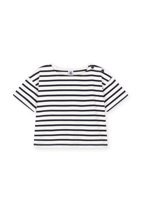 חולצת טי פסים - גילאי 6-12 PETIT BATEAU