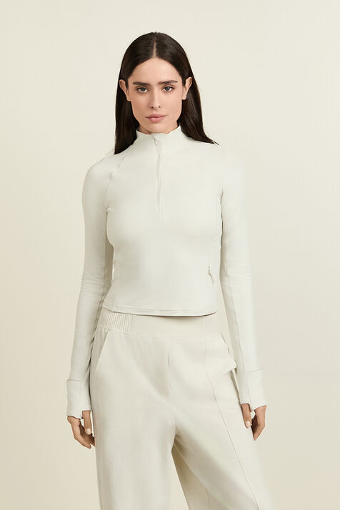 It`s Rulu Run Cropped Half Zip