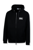תמונה אחורית של Love Print Hoodie in Black