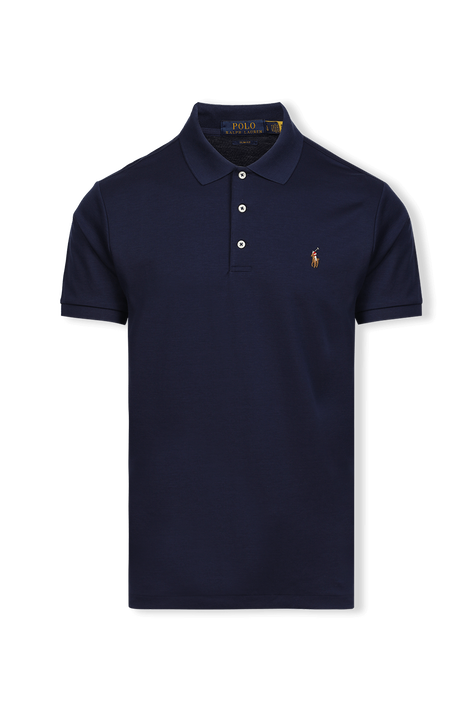חולצת פולו קצרה עם לוגו רקום POLO RALPH LAUREN
